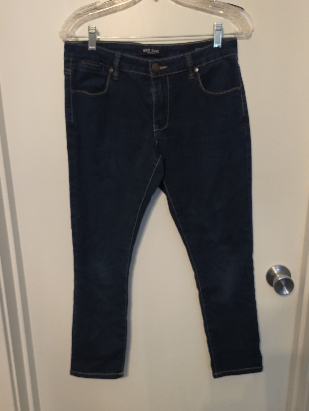 Max Jeans Women’s Skinny Jeans in Dark Blue